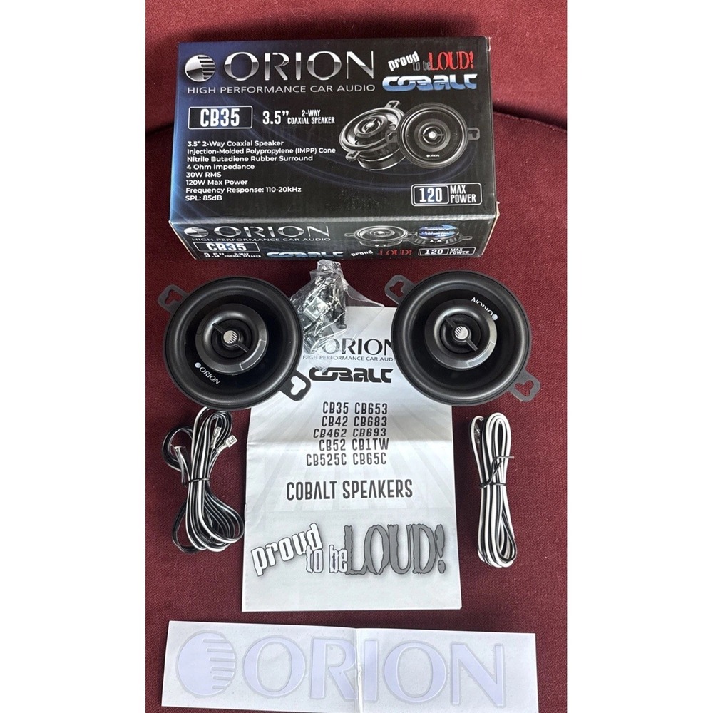 Orion CB35 3.5" 2-Way Coaxial Speakers (Pair) NEW in box!